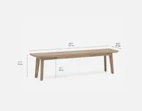 KABBANN acacia wood bench