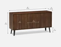 PORTO acacia wood sideboard 153 cm