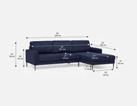 TERESA right-facing sectional sofa