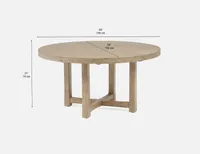 PYLOS solid mango wood round dining table 150 cm