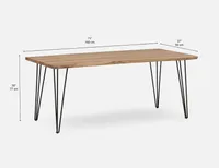 RENO solid acacia wood dining table 240 cm