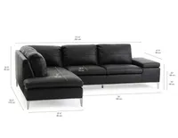 ANDREW right-facing sectional sofa with storage