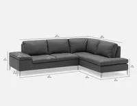 ANDREW right-facing sectional sofa with storage