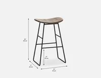 AVIVA recycled teak wood counter stool 60 cm
