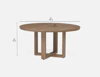 TEMPI solid mango wood dining table 150 cm