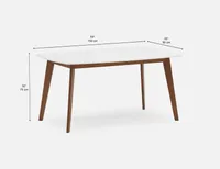 JUHANA dining table with lacquered top 150 cm