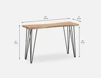 RENO solid acacia wood console table 120 cm