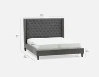VERSAILLES tufted upholstered wingback king bed