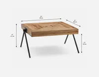 ZAK recycled teak coffee table 80 cm