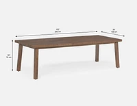 THESSALIA distressed solid mango wood dining table cm