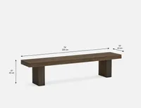 COLOGNE acacia wood bench