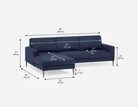 TERESA left-facing sectional sofa