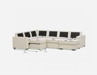 CHARLOTTE modular sectional sofa-bed with storage