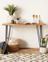 RENO solid acacia wood console table 120 cm