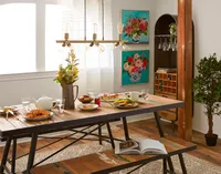 MOLTENO recycled fir wood dining table 190 cm