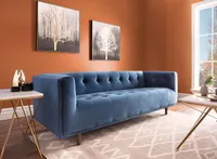 LORETTA velvet 3-seater sofa