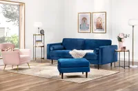 KINSEY velvet 3-seater sofa