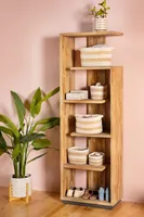 MAGDA recycled teak wood bookcase 185 cm