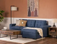 CAROLE right-facing sectional sofa-bed with storage