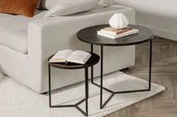 ALMATY set of 3 aluminum and iron nesting tables