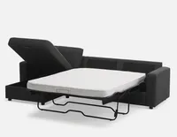 SACHA left-facing sectional sofa-bed with storage