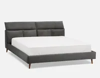 BARTH upholstered queen bed with adjustable headrests