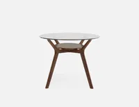 ODENSE ash veneer dining table with tempered glass top 200 cm