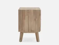 KABBANN acacia wood nightstand