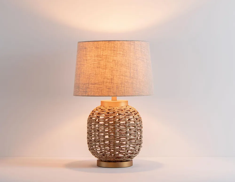 RODNEY hand-made rope table lamp 58 cm height