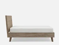 KABBANN acacia wood queen bed