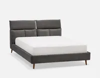 BARTH upholstered queen bed with adjustable headrests