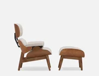 CAREY bentwood armchair with ottoman