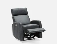 PERRY 100% leather power-recliner armchair with usb port