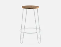 LARS elm wood and iron counter stool 66 cm