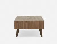 DINA acacia wood coffee table with storage 120 cm