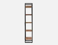 RENO acacia wood 5-tier bookcase