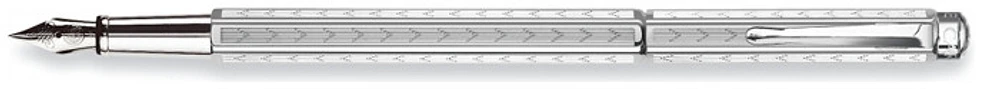 Stylo plume Caran d'Ache, série Ecridor Chevron Rodhium