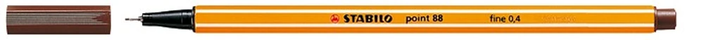 Stabilo Felt pen, Point 88 series Brown ink