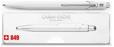 Stylo bille Caran d'Ache, série Office line  849 Blanc Popline