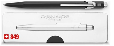 Stylo bille Caran d'Ache, série Office line 849 Noir mat Popline