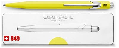 Stylo bille Caran d'Ache, série Office line  849 Jaune fluo Popline