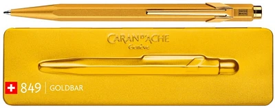 Stylo bille Caran d'Ache, série 849 Goldbar Doré