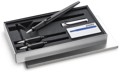 Ensemble stylo plume Lamy, série Joy Noir/Aluminium