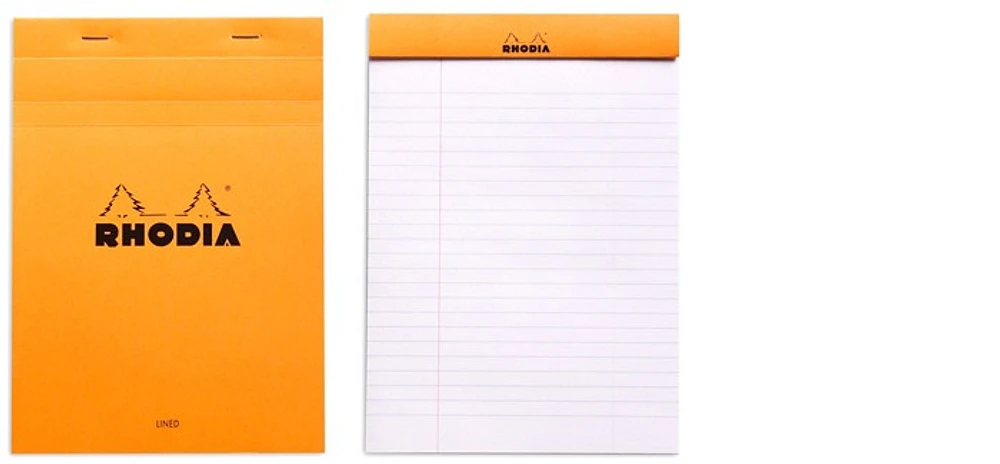 Bloc notes Rhodia, série Basics Orange (#16-Ligné)