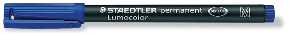 Crayon feutre Staedtler, série Lumocolor Bleu permanent