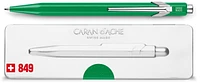 Stylo bille Caran d'Ache, série 849 Popline Metal-X Vert