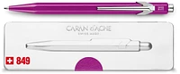 Stylo bille Caran d'Ache, série 849 Popline Metal-X Violet