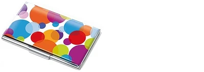 Troika Business card holder, Travel series Multicolor COLOUR BUBBLES 