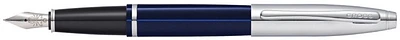 Stylo plume Cross, série Calais Bleu/Chrome 