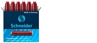 Cartouche d'encre Schneider, série Recharge & encre Encre Rouge (Boîte de 6)
